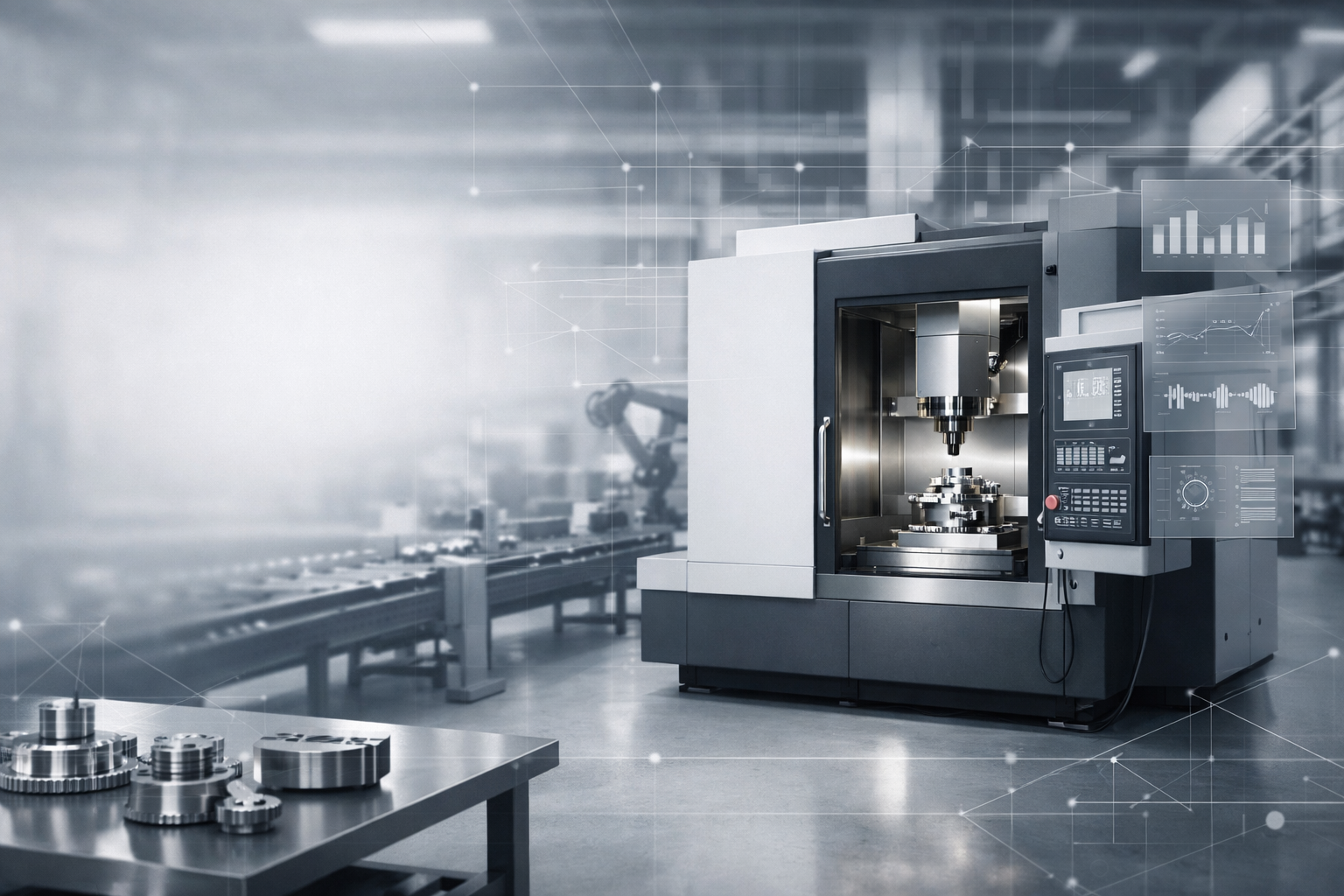 Современное производственное пространство с акцентом на цифровую архитектуру